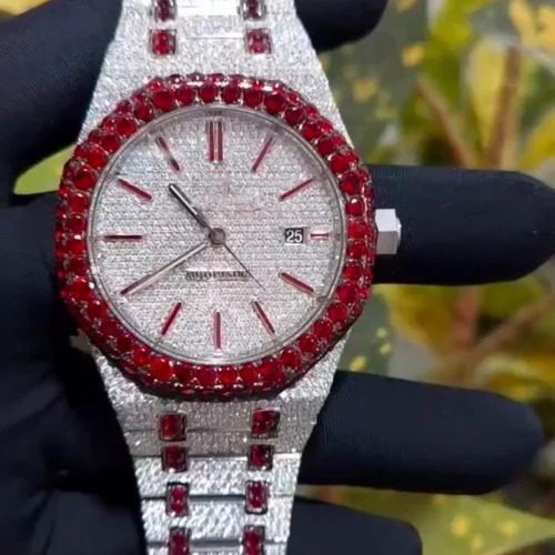 High Quality DEF Lab Grown Diamond Watch Colorless Diamond Hip Hop Style Diamond Watch