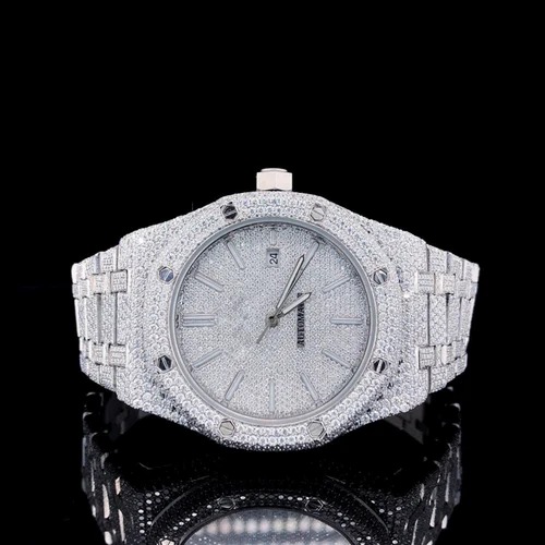 High Quality Custom Watch for Men Iced out Lab Grown Diamond Studded Watch Hip Hop Diamond