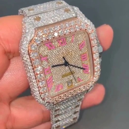 High Quality Hip Hop Customized Iced out Lab Grown Diamond Watch for Men VVS Diamond Watch Gift