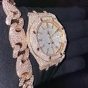 Hip Hop Customized Iced out Lab Grown Diamond Watch for Men VVS Diamond Watch Gift