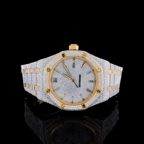 High Quality DEF Lab Grown Diamond Watch Colorless Diamond Hip Hop Style Diamond Watch