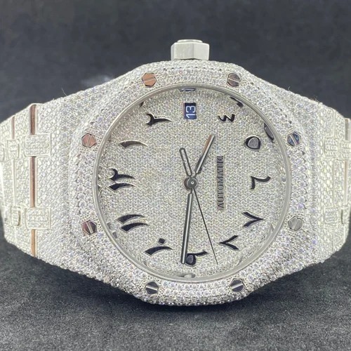 Premium Quality Fully Customized Iced Out Diamond Moissanite Watch for Men Hip Hop Diamond Jewelry