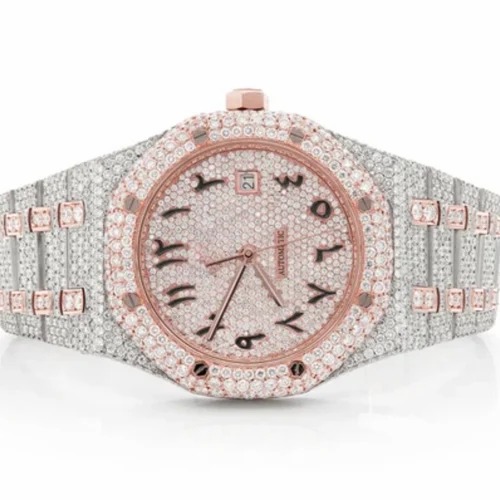 Top Quality Fully Customized Iced Out Diamond Lab Grown Watch for Men Hip Hop Diamond Watch