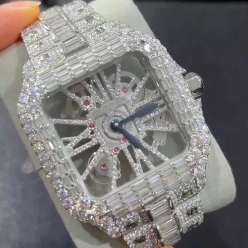 High Quality Hip Hop Customized Iced out Lab Grown Diamond Watch for Men VVS Diamond Watch Gift