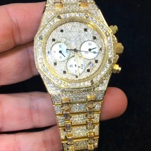 Good Quality Hip Hop Customized Iced out Lab Grown Diamond Watch for Men VVS Diamond Watch Gift