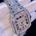 Top Quality Lab Grown Diamond Watch on Factory Price DEF Lab Grown Diamond Iced Out Watch