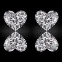 Near White Heart Cut Moissanite Stone