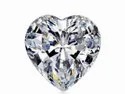 Near White Heart Cut Moissanite Stone