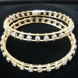 Ladies Diamond Bangle With Ring