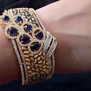 Sapphire Diamond Bangle