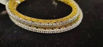 Natural Diamonds Single Line Bangles
