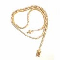 Moissanite Diamond Chain Round Colorless Moissanite Tennis Necklace Diamond Necklace Chain