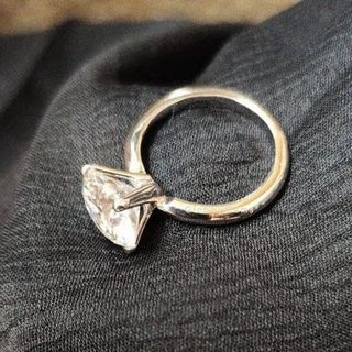 Round Cut DEF Moissanite Gold Hallmarked 4 Prong Classic Solitaire Ring For Engagement,Wedding