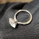 Round Cut DEF Moissanite Gold Hallmarked 4 Prong Classic Solitaire Ring For Engagement,Wedding