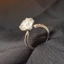 Round Cut DEF Moissanite Gold Hallmarked 4 Prong Classic Solitaire Ring For Engagement,Wedding