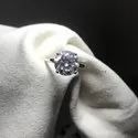 Round Cut DEF Moissanite Gold Hallmarked 4 Prong Classic Solitaire Ring For Engagement,Wedding