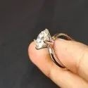 Round Cut DEF Moissanite Gold Hallmarked 4 Prong Classic Solitaire Ring For Engagement,Wedding