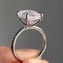 Lab Grown Cvd Diamond Emerald Cut Ring, 10k Gold, Igi Certified