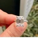 Lab Grown Cvd Diamond Emerald Cut Ring, 10k Gold, Igi Certified