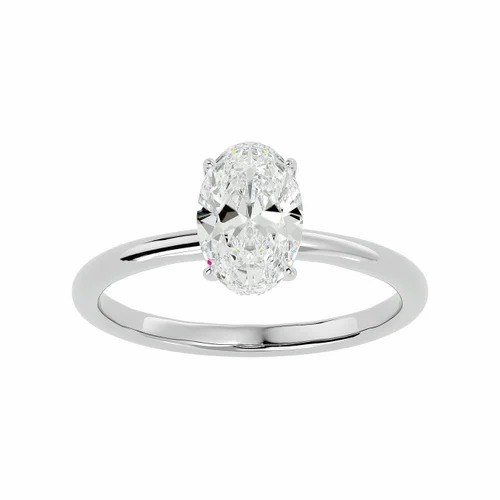 2.0 Carat Lab Grown Diamond CVD Ring, Round Cut, 14k Gold, IGI Certified