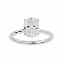 3.10 carat CVD Lab Grown Diamond, Cushion cut, 14k Gold Ring, IGI Certified