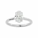 Lab Grown Cvd Diamond Emerald Cut Ring, 10k Gold, Igi Certified