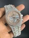 High Quality DEF Lab Moissanite Diamond Watch Colorless Diamond Hip Hop Style Diamond Watch
