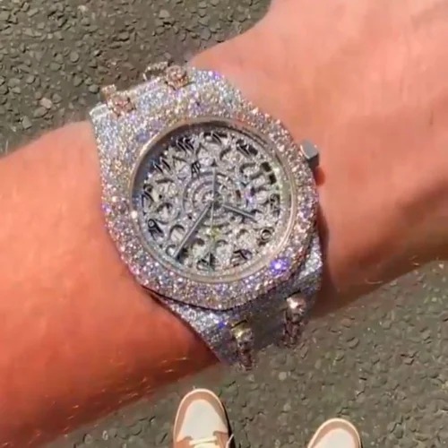 Best Quality Iced Out Moissanite Watch for Men VVS Diamonds Best Fashion Jewelry Gift