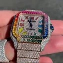 High Quality DEF Lab Moissanite Diamond Watch Colorless Diamond Hip Hop Style Diamond Watch
