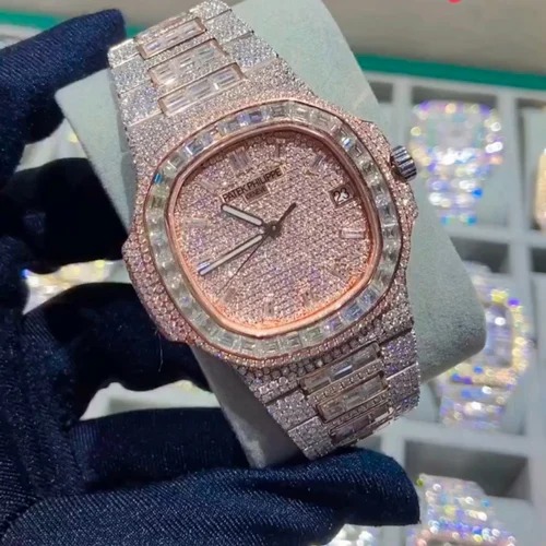 Hip Hop Customized Iced out Moissanite Diamond Watch for Men VVS Diamond Watch Gift