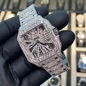 High Quality Custom Watch for Men Iced out Moissanite Diamond Studded Watch Hip Hop Diamond Jewelry