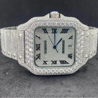 High Quality Custom Watch for Men Iced out Moissanite Diamond Studded Watch Hip Hop Diamond Jewelry