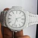 High Quality DEF Lab Moissanite Diamond Watch Colorless Diamond Hip Hop Style Diamond Watch