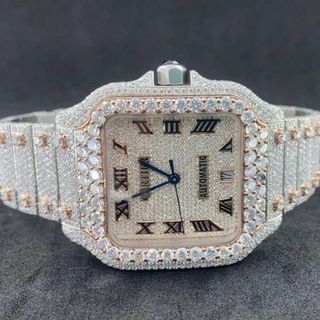 High Quality Iced Out Moissanite Watch for Men VVS Diamonds Best Fashion Jewelry Gift