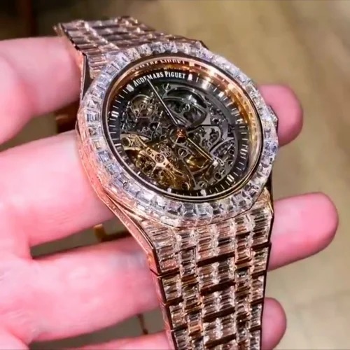 Hip Hop Customized Iced out Moissanite Diamond Watch for Men VVS Diamond Watch Gift