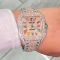 Hip Hop Customized Iced out Moissanite Diamond Watch for Men VVS Diamond Watch Gift