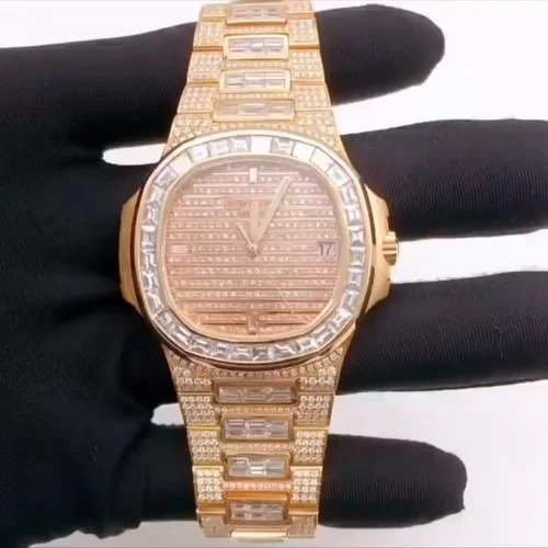 High Quality DEF Moissanite Diamond Watch Colorless Diamond Hip Hop Style Diamond Watch