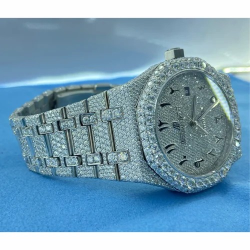 Top Quality Diamond Moissanite Watch on Factory Price DEF Moissanite Diamond Iced Out Watch