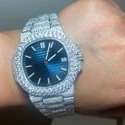 Trending Customized Iced Out Moissanite Watch VVS Diamonds Studded Hip Hop Watch Gift for Men
