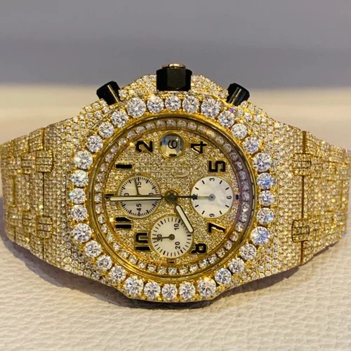 High Quality Customized Iced Out Lab Grown Watch Stainless Steel Best Quality Diamond Watch
