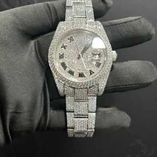 Hip Hop Customized Iced out Moissanite Diamond Watch for Men VVS Diamond Watch Gift