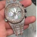 Hip Hop Customized Iced out Moissanite Diamond Watch for Men VVS Diamond Watch Gift