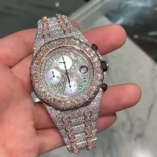 Hip Hop Customized Iced out Moissanite Diamond Watch for Men VVS Diamond Watch Gift