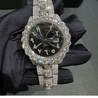 Hip Hop Customized Iced out Moissanite Diamond Watch for Men VVS Diamond Watch Gift