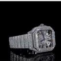 Trending VVS Moissanite Diamond Studded Iced Out Diamond Watch for Men Best Fashion Jewelry Gift