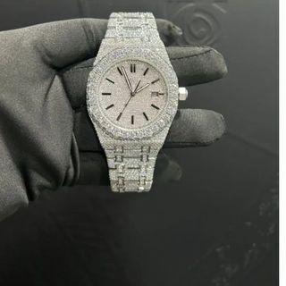 Trending VVS Moissanite Diamond Studded Iced Out Diamond Watch for Men Best Fashion Jewelry Gift