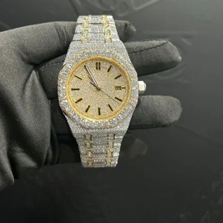 Hip Hop Customized Iced out Moissanite Diamond Watch for Men VVS Diamond Watch Gift