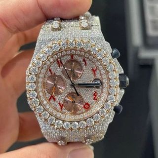 Hip Hop Customized Iced out Moissanite Diamond Watch for Men VVS Diamond Watch Gift