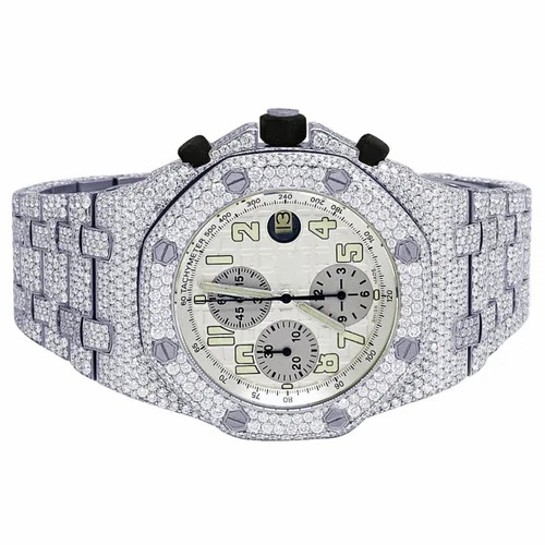 Trending VVS Moissanite Diamond Studded Iced Out Diamond Watch for Men Best Fashion Jewelry Gift