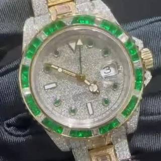 Trending VVS Moissanite Diamond Studded Iced Out Diamond Watch for Men Best Fashion Jewelry Gift